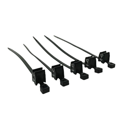 50 stücke elektrische geräte und produkte auto kabelbinder mit metall clip schnalle 5 mmx200mm