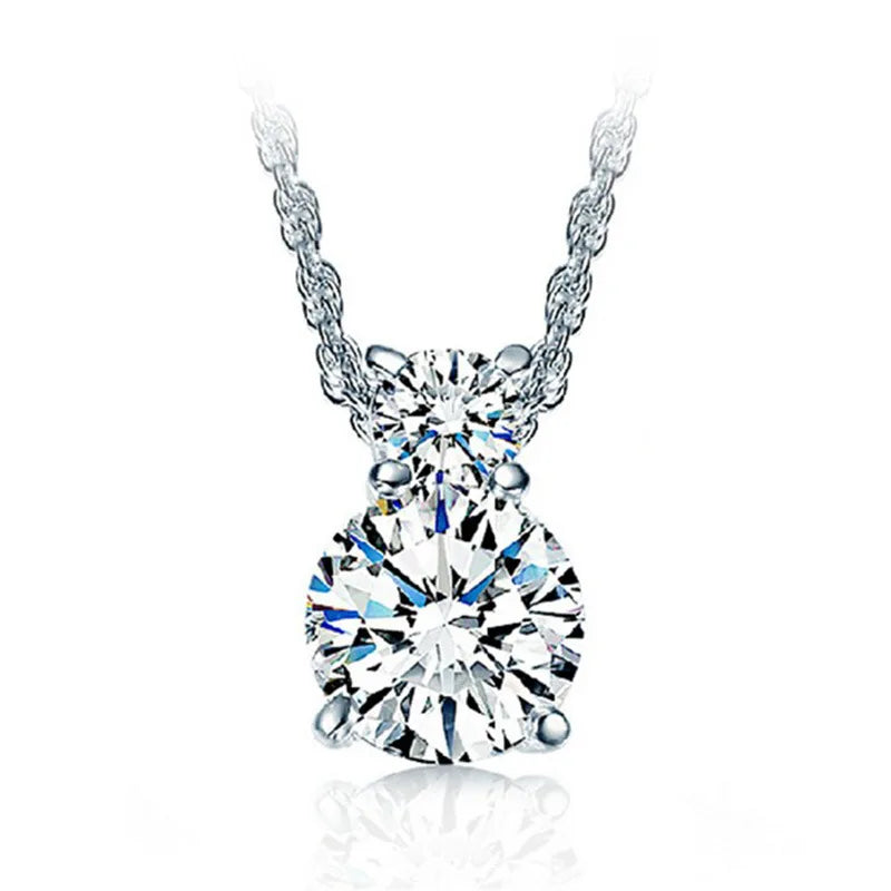 Halskette aus 925er-Sterlingsilber mit Zircom für Damen, 18 Karat vergoldet, Schmuckanhänger, Geburtstagsparty-Geschenk, Schmuck, Geschenk, Neu, N36947