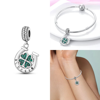 Neue Charms-Perle aus 925er-Sterlingsilber, rosa Schmetterling, leuchtende Glühwürmchen, baumelnd, passend für Armreifen, Halskette, DIY-Schmuck, Frauen-Geschenk