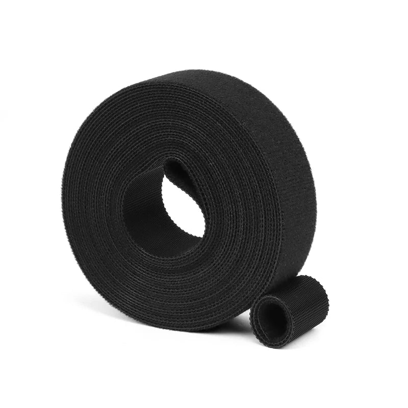 5m/Rolle Kabelbinder 10/15/20/25mm Wiederverwendbare Schlaufenbinder Selbstklebende Nylon-Bänder Organizer-Clip Kabelbefestigungsband Management