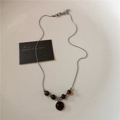 Mode Retro Perlen Schmetterling Metall Y2K Sun Star Opal Anhänger Kette Choker Halskette Für Frauen Böhmen Charme Schmuck Zubehör