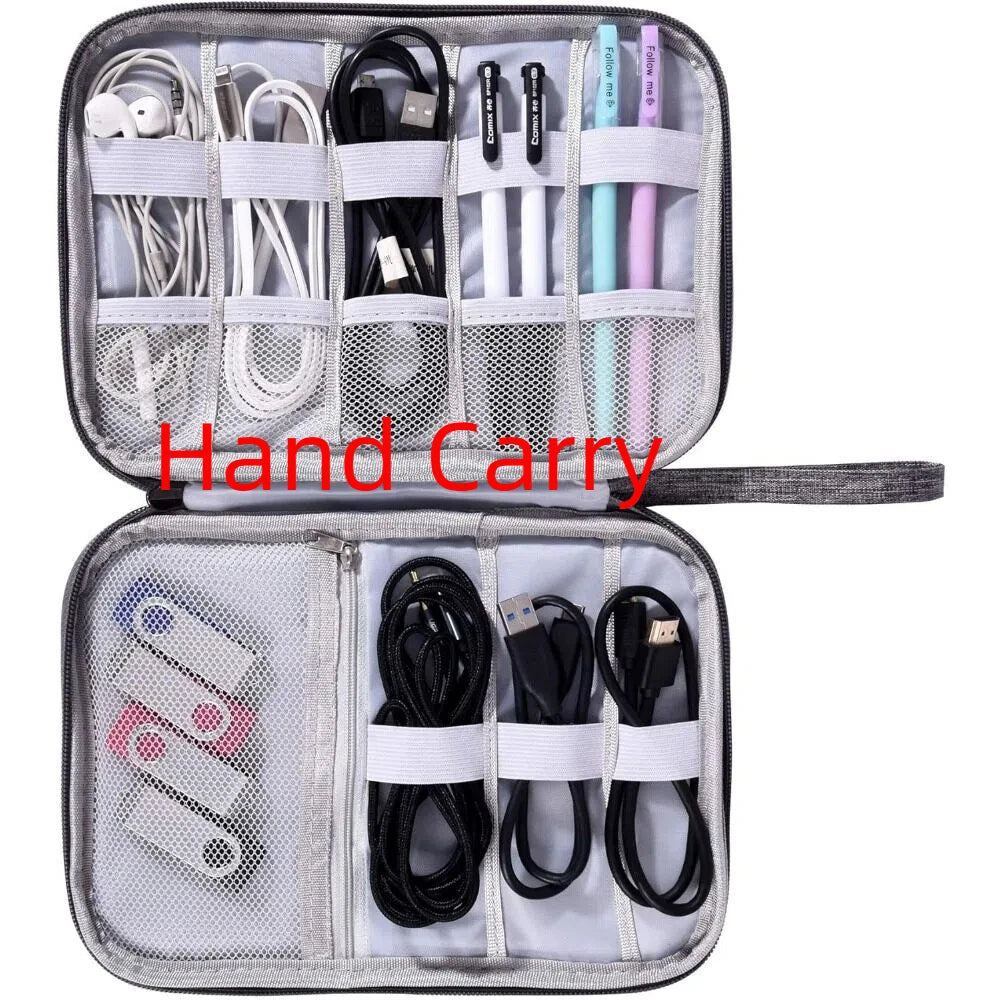 Kabel-Aufbewahrungstasche Wasserdichte Digitale Elektronik-Aufbewahrungstasche Reise-USB-Datenkabel-Ladegerät-Stecker-Organizer