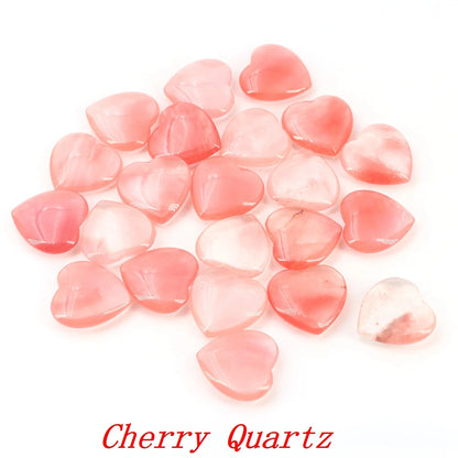 Viele Großhandel Edelstein Herzform LIEBE 20 MM Natürliche Kristall Amethyst Achat Perle Heilung Reiki Naturstein Geschenk Liefert