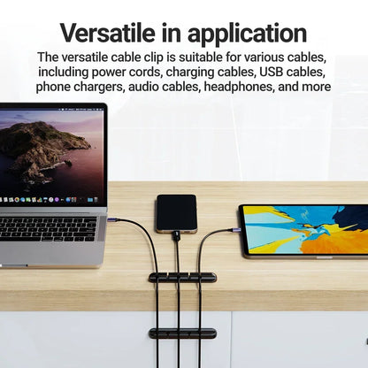 Großhandel Clips Kabelhalter für MouseHeadphone Kabel Organizer Kabel Organizer Silikon USB Kabel Wickler Desktop Tidy Management