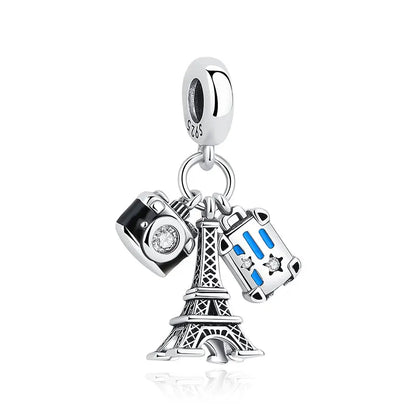 Original 100% 925 Sterling Silber Charm Bead Reise Taxi Motorrad Riesenrad Charms Fit Pandora Armbänder Frauen Diy Schmuck