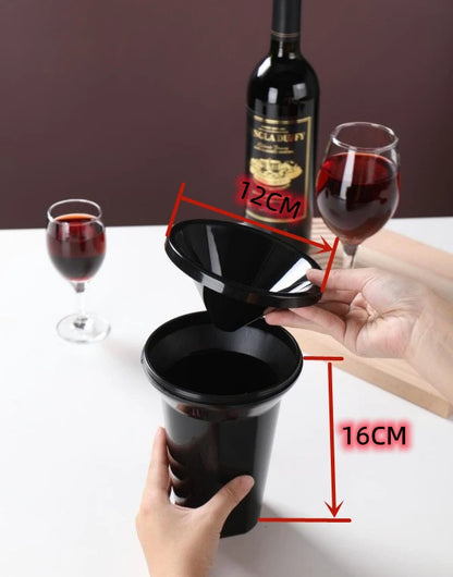 Aixiangru Wein- und Champagnerspülbehälter, Weinverkostungs-Spülbehälter 1L, Schwarzes Weinfass 3L/1L