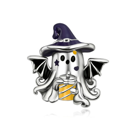 Heißer Verkauf 925er Sterlingsilber Schlitten- und Schneemann-Perlen und Kürbiskopf-Anhänger, passend für Armbänder, Weihnachts- und Halloween-Geschenke