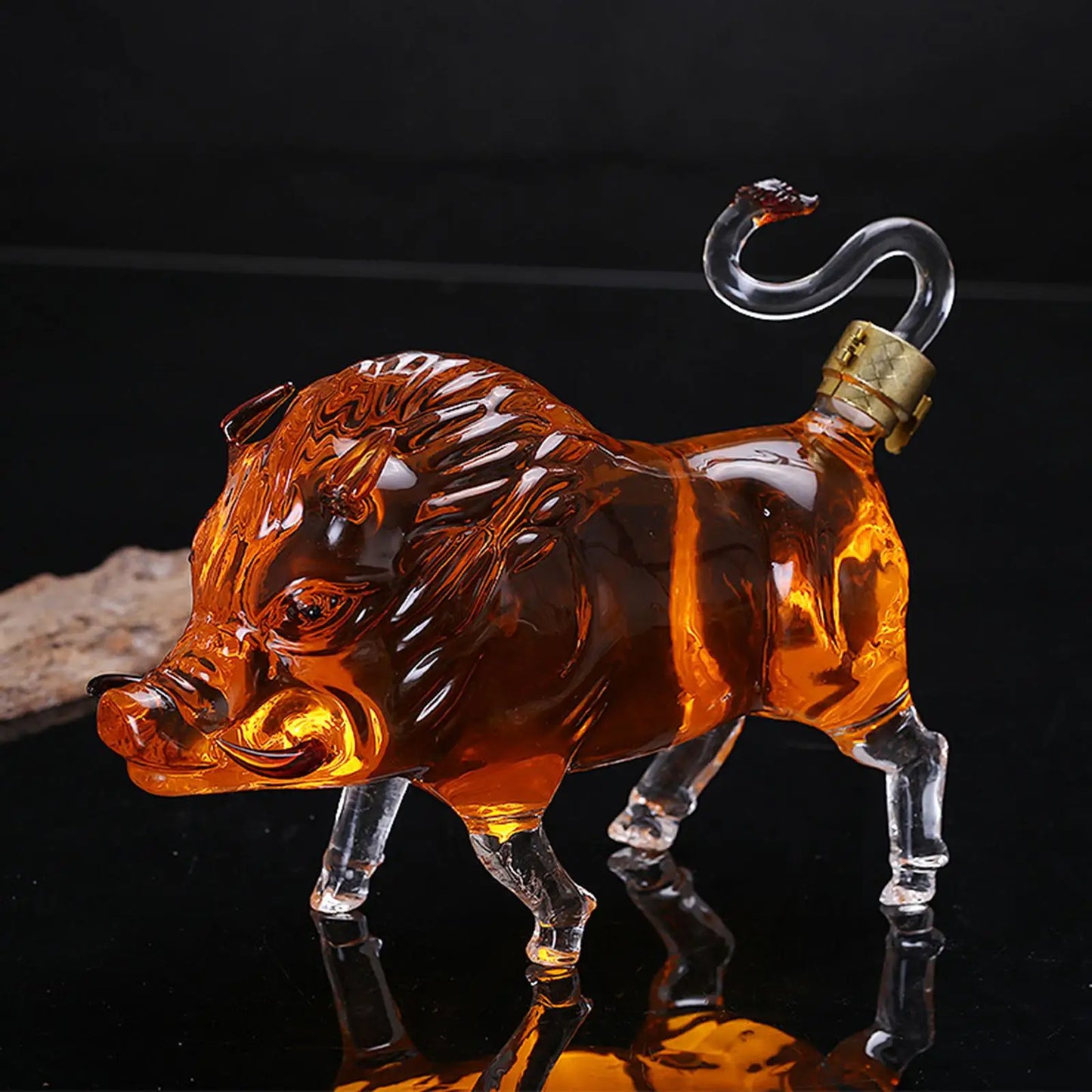 Tier Dekan ter Glasflasche Schnaps Spender Geschenk Bar liefert kreative klare 1000ml für Home Bar Party Brandy Wodka