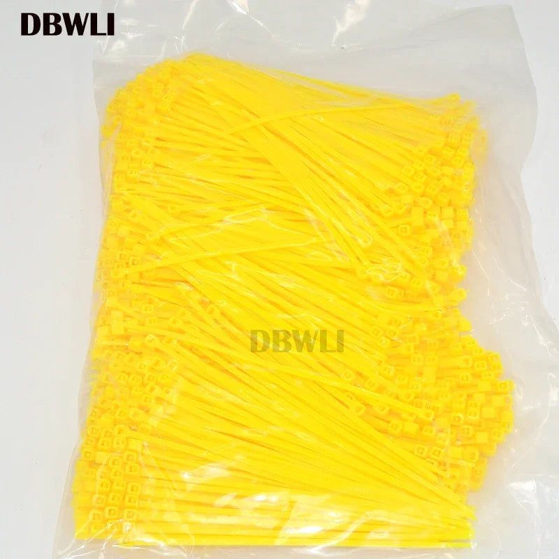 Großhandel 1000 Stück 4 Zoll 2 * 100 mm schwarz weiß blau rot grün orange lila Kabelbinder selbstsichernder Nylon-Kabelbinder