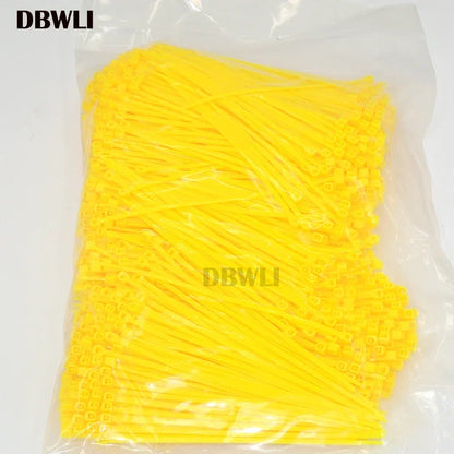 Großhandel 1000 Stück 4 Zoll 2 * 100 mm schwarz weiß blau rot grün orange lila Kabelbinder selbstsichernder Nylon-Kabelbinder