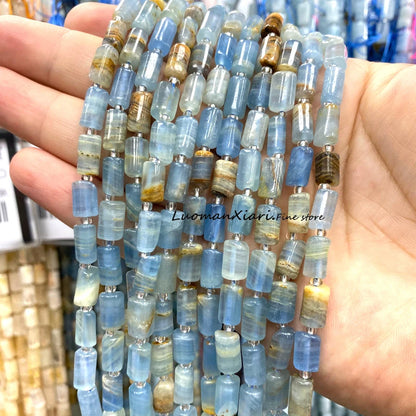 8x12mm Naturstein Grüner Malachit Unregelmäßiger Zylinder Lose Distanzperlen für Schmuckherstellung Diy Armband Charms Zubehör