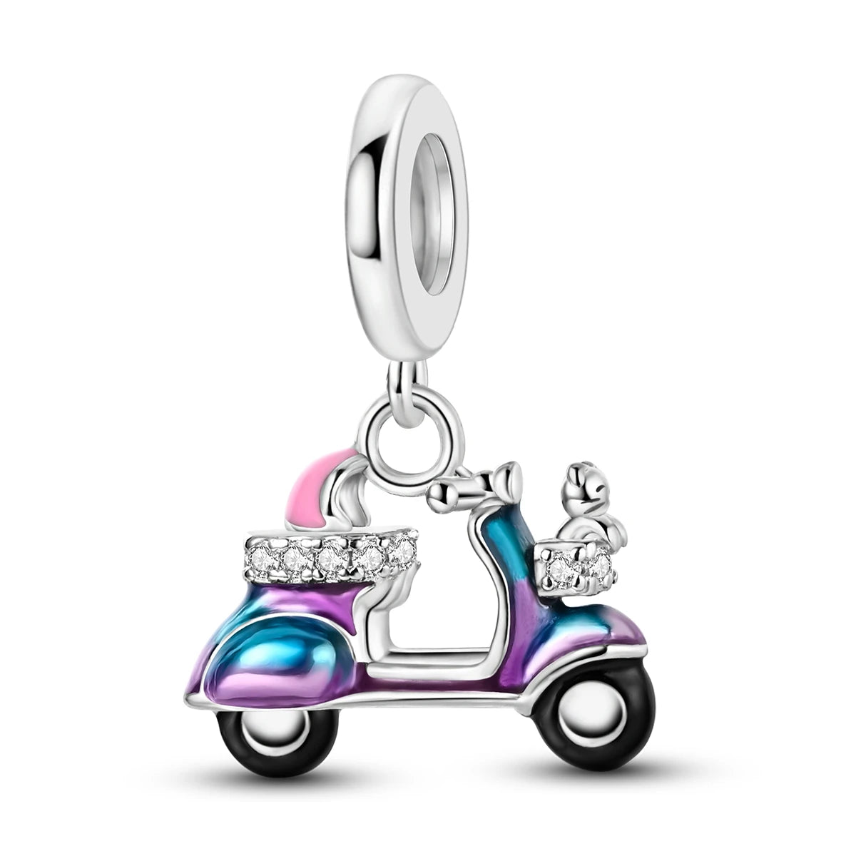 Versilberte bunte Charms-Perlen passen zu Original-Armreif, Einhorn, feuriger Drache, Anhänger, baumelndes Armband, DIY-Frauen-Schmuck, Geschenk