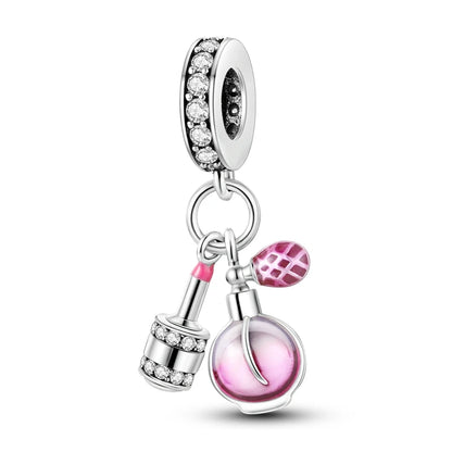 Neue 2025 925 Sterling Silber Charms Perlen Liebe Herz Rosa Original Charm Anhänger Fit Charm Armbänder DIY Schmuck Geburtstag Geschenk
