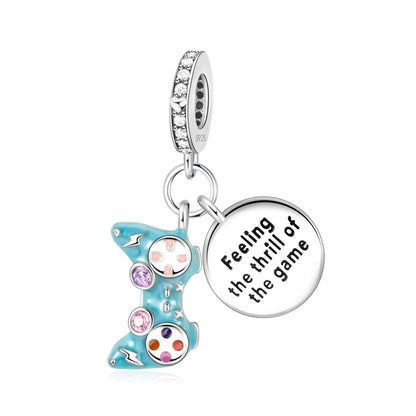 Blue Series Charm-Anhänger aus 925er-Sterlingsilber, Dackel-Feder, Meer, Kokosnussbaum, Stern, Hexe, passend für DIY-Armbänder, Halsketten, Partygeschenke