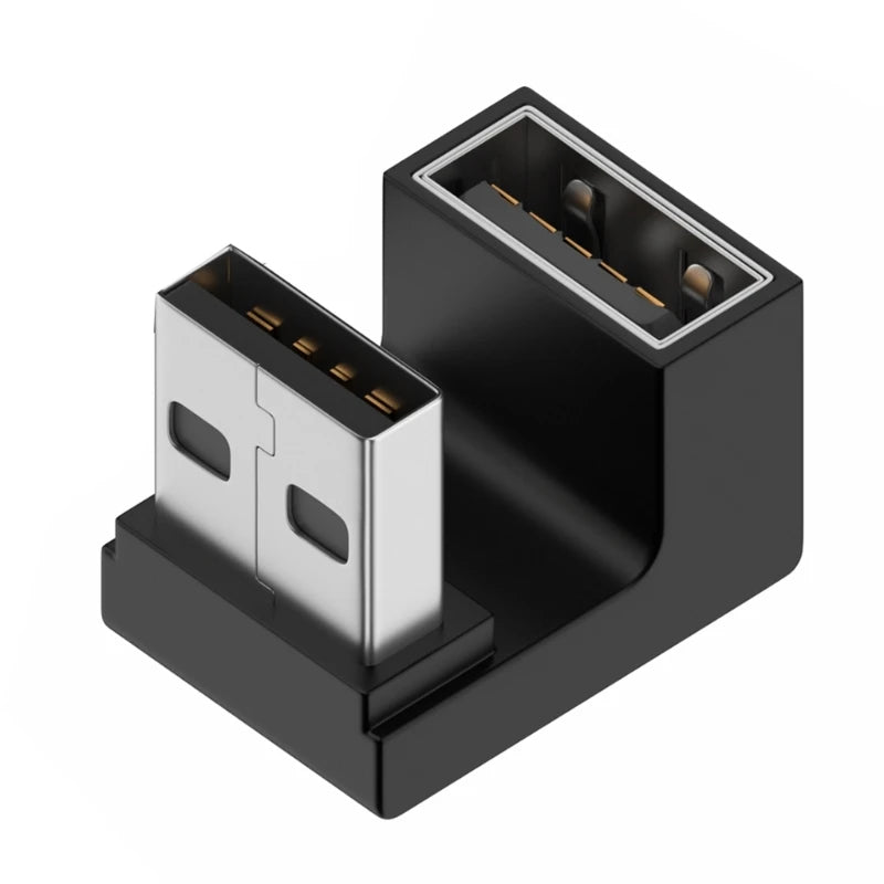 90 Grad USB 3.0 Stecker auf Buchse rechtwinkliger Verlängerungsadapter USB-Upward-Winkeladapter 10 Gbit/s für Laptop-PC-Anschluss Konvertieren