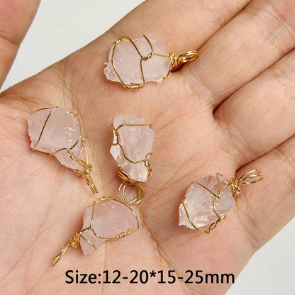 5 stücke Natürlichen Rauhen Stein Anhänger Unregelmäßige Form Healing Amethysten Labradorit Agat Quarz Anhänger Für DIY Handgemachte Halskette