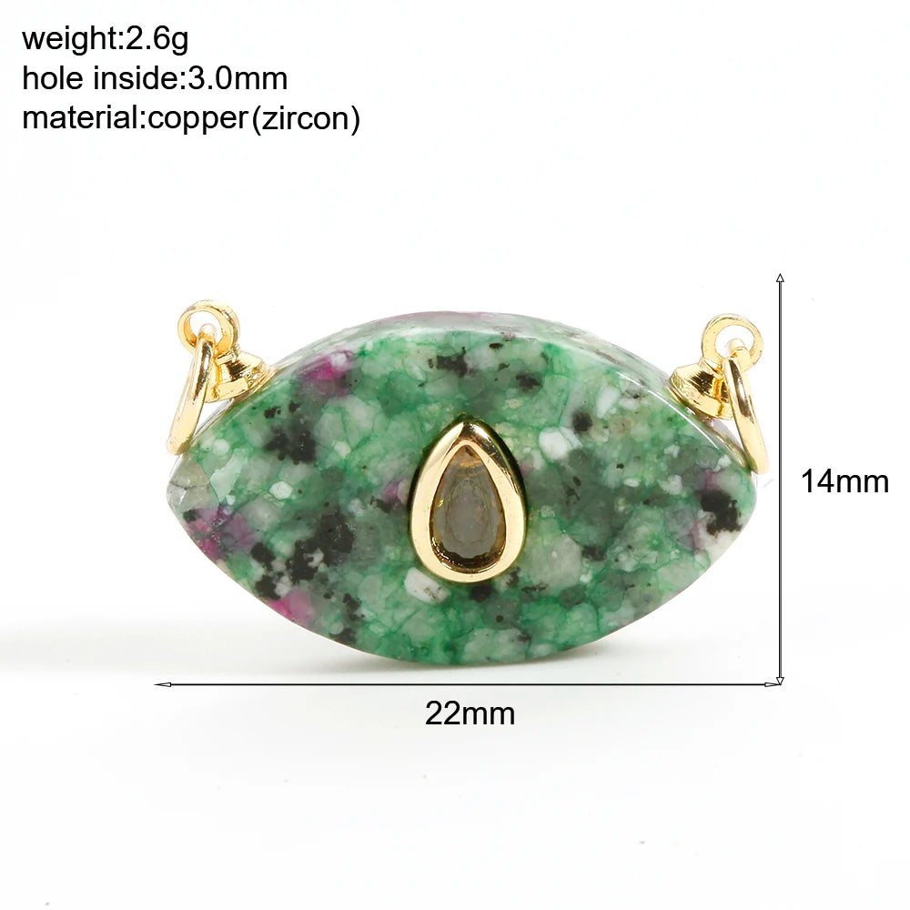 Bohemian Naturstein Perle Charms Für Schmuck Machen Liefert Blau Grün Stein Zirkon Dijes Diy Ohrringe Armband Halskette