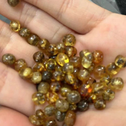 4-5mm baltische Bernsteinperle Edelstein DIY unregelmäßige Bernsteinperlen Herstellung Zubehör mit Zertifizierung Großhandel Naturbernstein