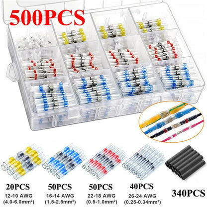 300 stücke-800 stücke Solder Versiegelt Draht Anschlüsse Schrumpf Solder Butt Anschlüsse Solder Connector Kit Automotive Marine isolierung