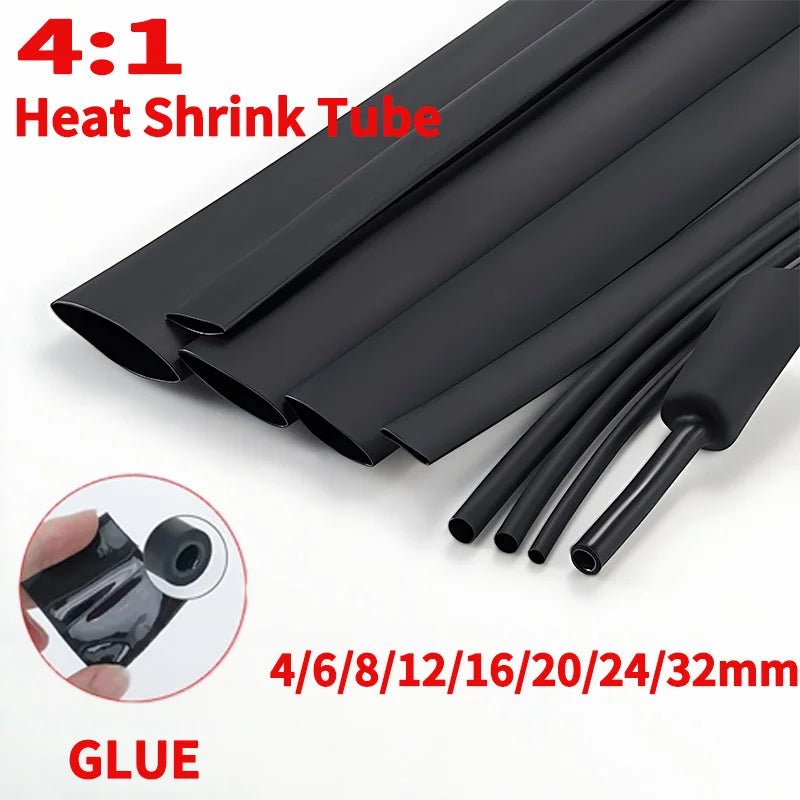 100 m/10m antike Schrumpf schlauch mit Kleber Poly olefin schrumpfen verschiedene Schrumpf schlauch Draht Kabels ch lauch 4mm-32mm