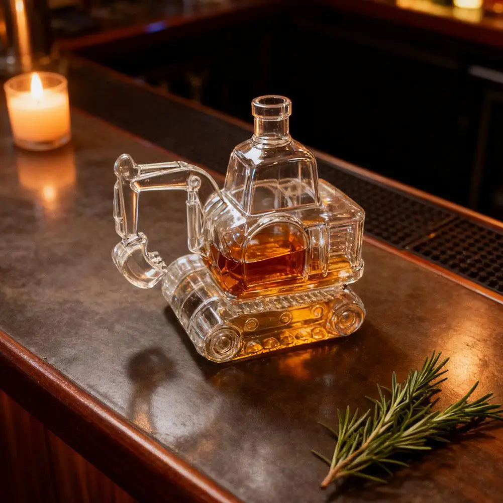 Bagger Whiskyflasche Bagger 3D Bagger Whisky Weinflasche Neuheit handgeschnitzt leere Weinaufbewahrung handgefertigte Dekoration