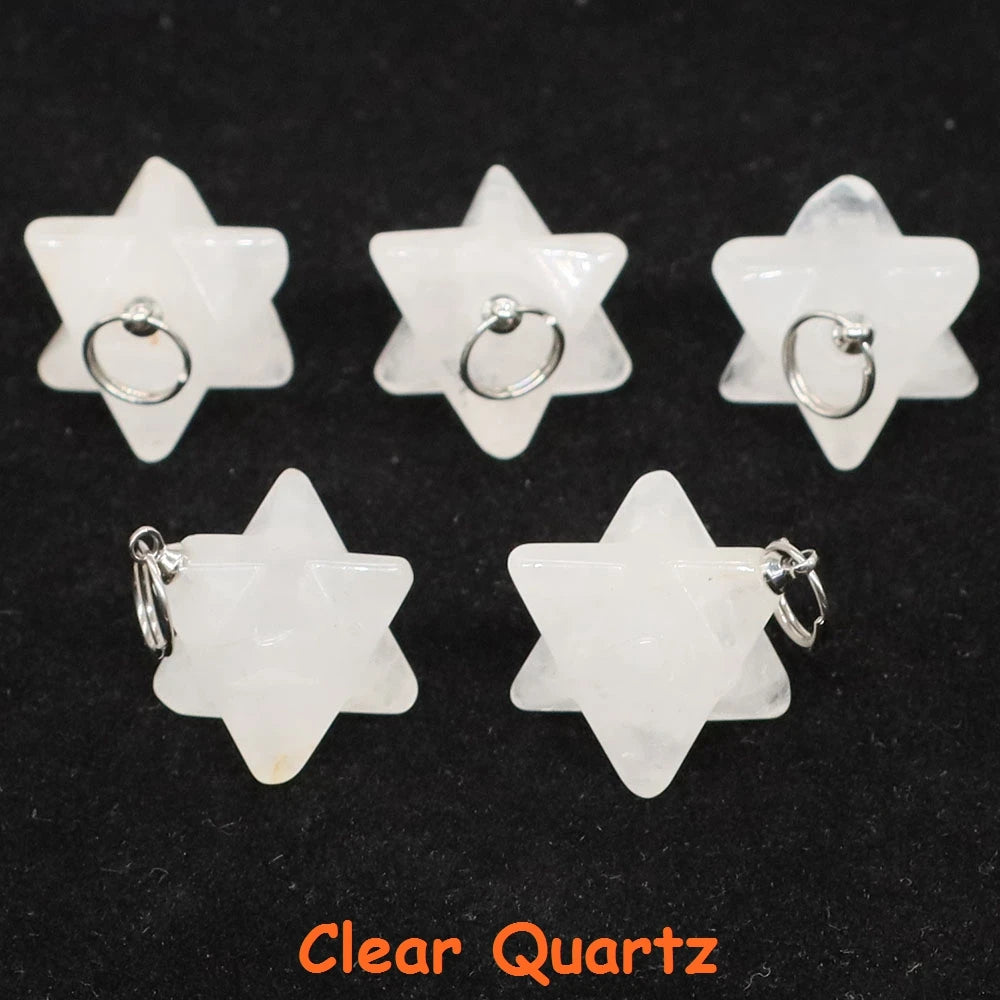 Naturstein Merkaba Stern Reiki Heilkristalle für DIY Energie Edelstein Modeschmuck Zubehör Party Home Dekoration Geschenk