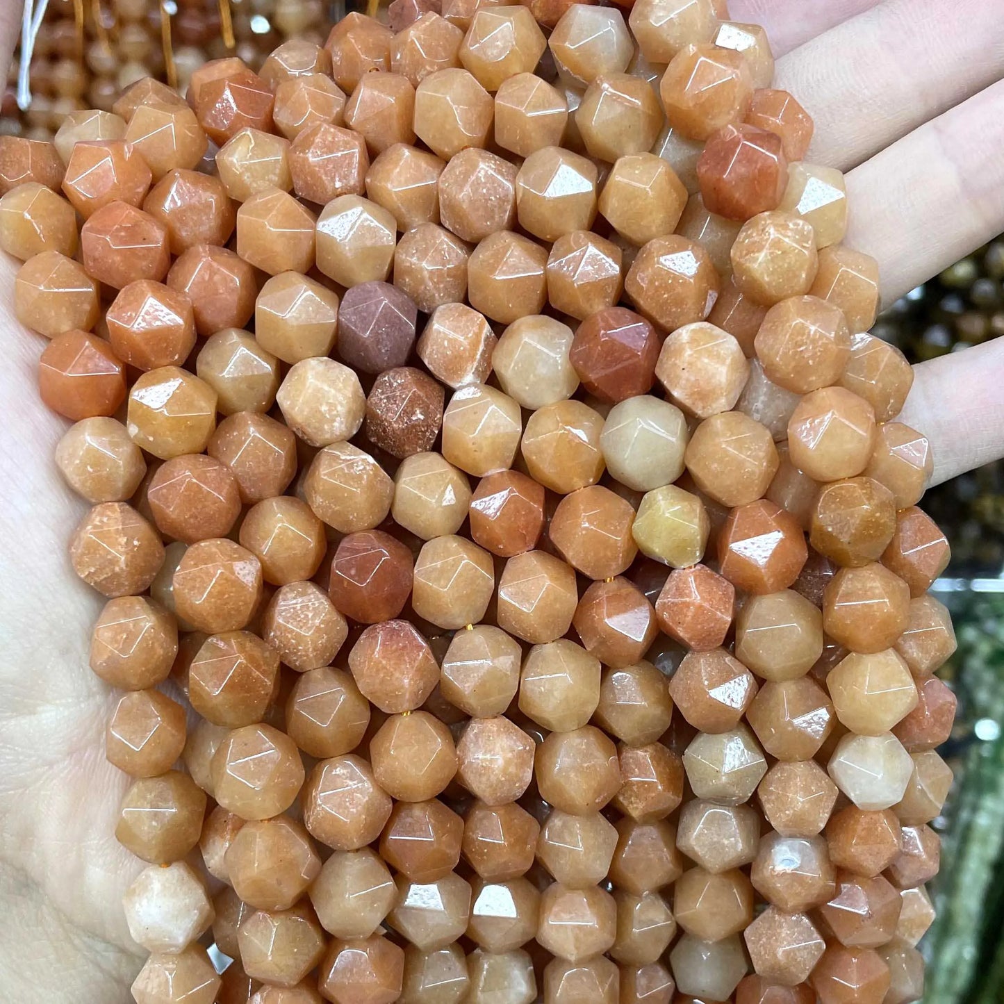 6 8 10 MM Natürliche Facettierte Stein Achate Rhodolite Quarz Jade Spacer Perlen Diy Handgemachte Armband Für Schmuck Machen zubehör