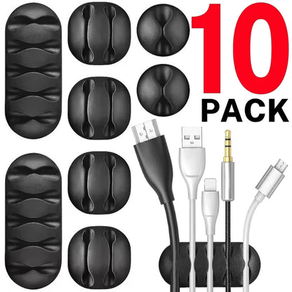 1-10PCS Klebstoff Kabel Clips Silikon Kabel Organizer Desktop Wand Ladekabel Kopfhörer Linie Mous Management USB kabel Halter