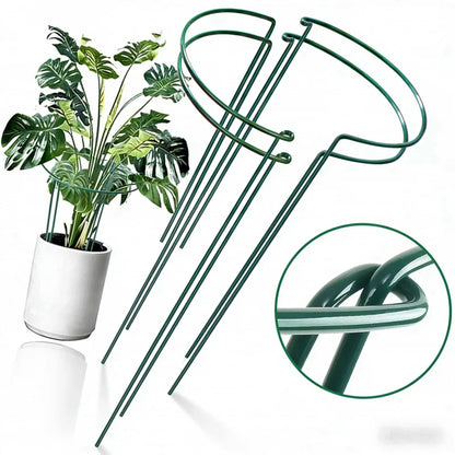 35CM 6-12 Stück Halbrunde Metall-Pflanzengitter für den Innenbereich, für Pfingstrosen, grüne Radieschen, Topfpflanzen, Fixierringe, Garten-Kletterstützen, Rankhilfen