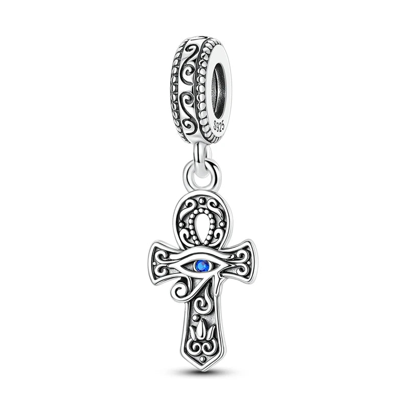 Charm-Anhänger aus 925er-Sterlingsilber, Wüstenpyramide, Kamel, Elefant, passend für Armbänder, Original-Charm für Frauen, DIY-Schmuckherstellung