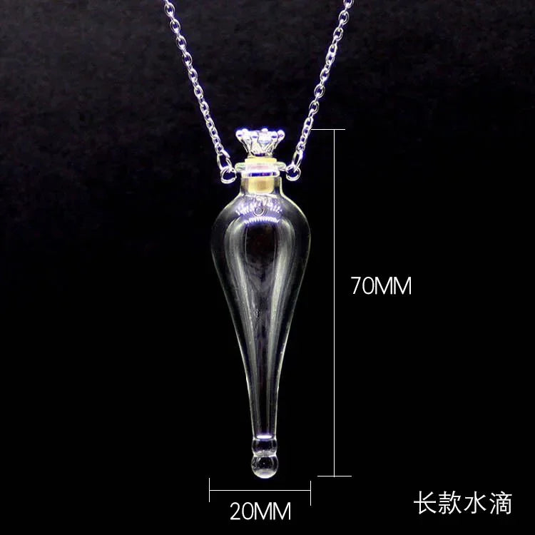 Mode Glas Parfüm Ätherisches Öl Flasche Anhänger DIY frauen Parfüm Wunsch Knochen Asche Lanugo Duft Enhancer Halskette