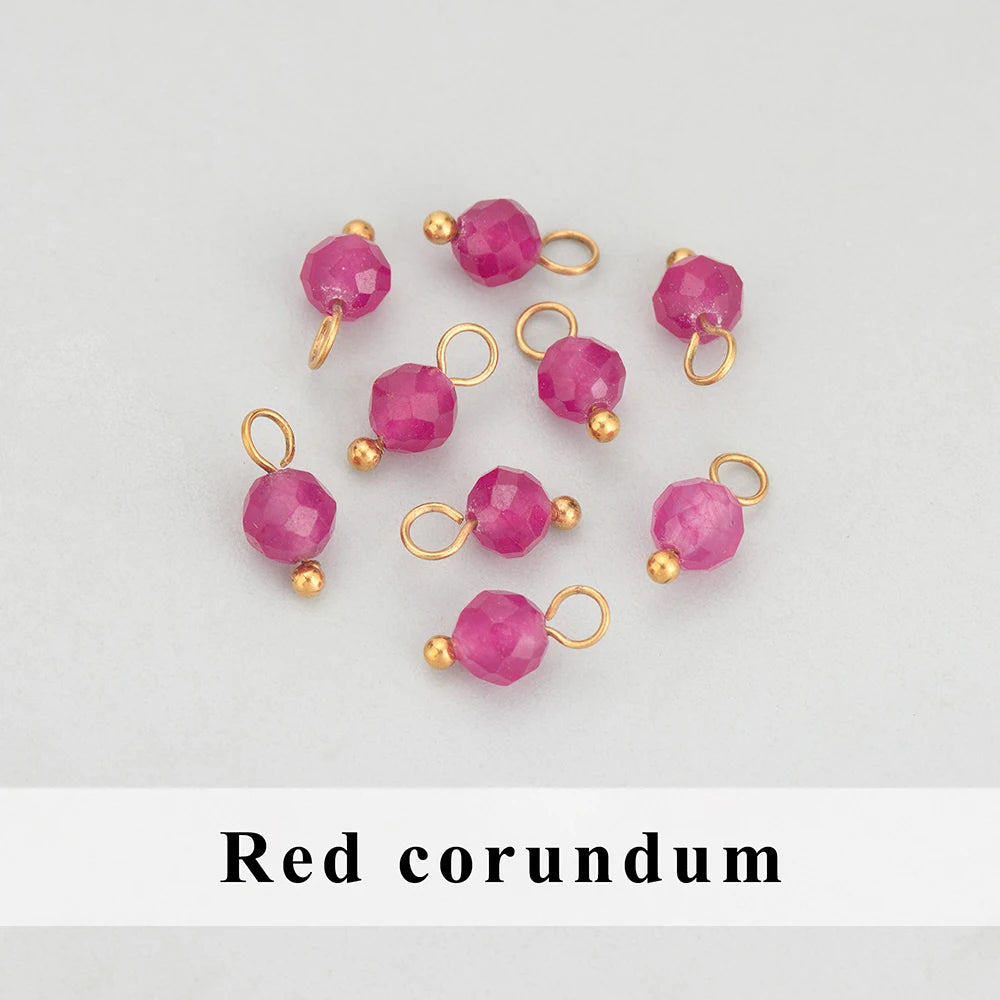 GUFEATHER, 20 Stück/Los, MH25, Schmuckzubehör, Edelstahl, Naturstein, Charms, handgefertigt, DIY-Anhänger, Schmuckherstellung