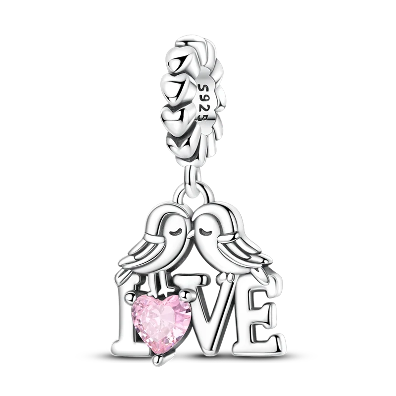 925 Silber Charms Original Design Blaue Augen Zirkon Katze Hund Perle Herz Charme DIY Fit Armband Für Frauen Hochzeit Schmuck Geschenk
