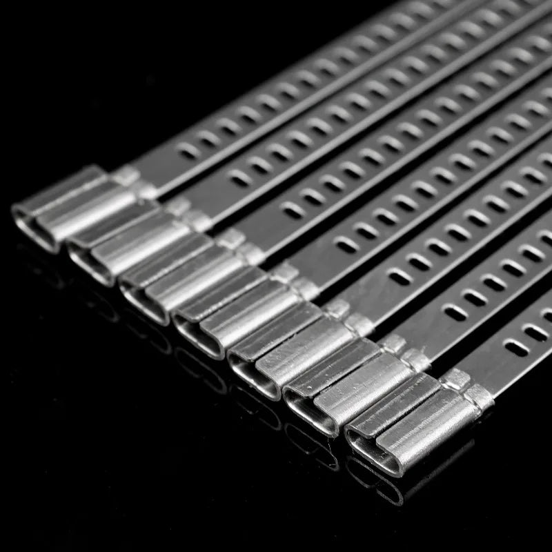 Neue Edelstahl Kabelbinder Selbstsichernde Metall Wrap Strap Mehrzweck Kabelbinder Draht Befestigungen Hardware Organizer Großhandel