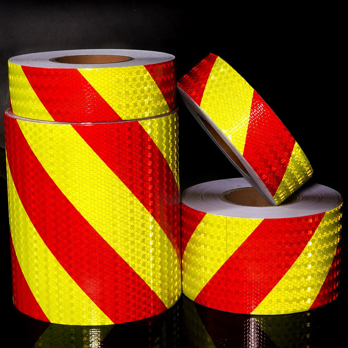 Reflektierendes Klebeband, Twill, grün-rote Streifen, wasserdichter Sicherheitsreflektorenaufkleber für Auto