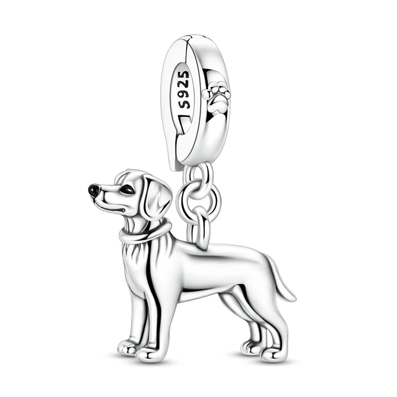 Neue Original 925 Silber Sterling Charms Perlen Anhänger Katze Hund Löwe Tiger Mädchen Junge Charms Fit Armband Frau Mode Schmuck Geschenk