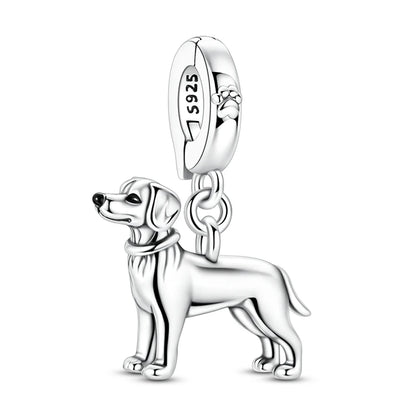 Neue Original 925 Silber Sterling Charms Perlen Anhänger Katze Hund Löwe Tiger Mädchen Junge Charms Fit Armband Frau Mode Schmuck Geschenk