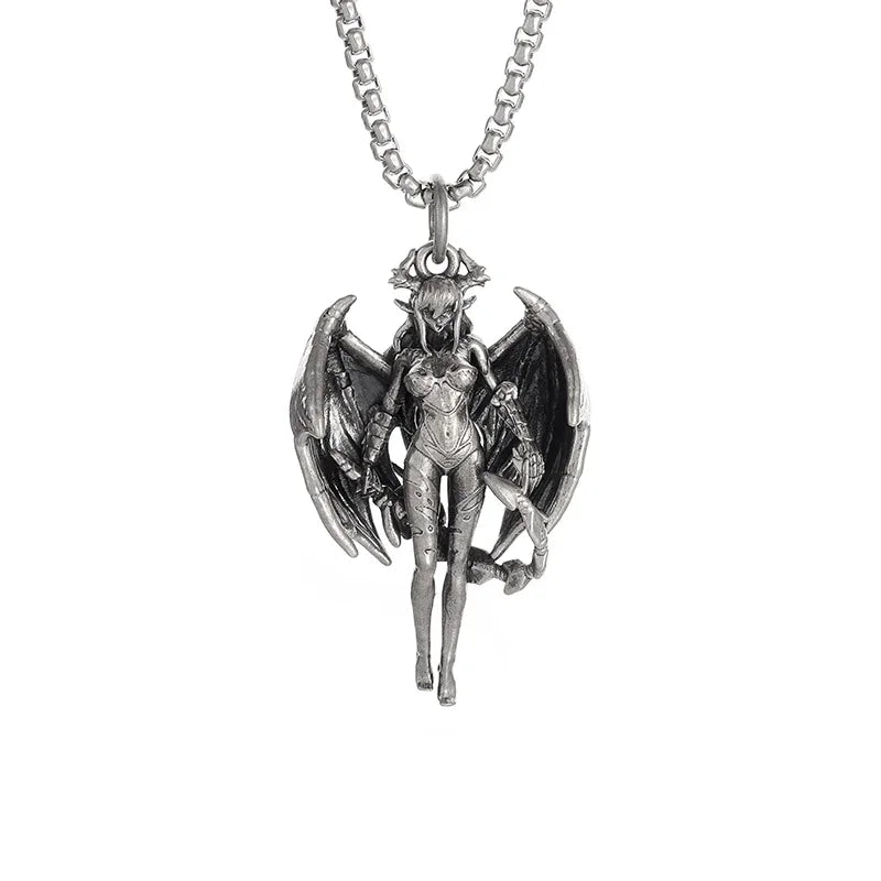 Vintage Gothic Totenkopf Jesus Kreuz Anhänger Halskette Katholischer Schmuck für Männer Punk Religiöse Amulett Halskette