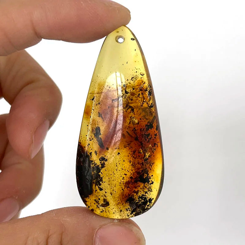 Großer Bernstein-Anhänger für Frauen, DIY-Schmuck, Großhandel, einzigartiger Tropfen, natürliche Pflanze, 100 % echter originaler baltischer Stein für Kettenhalskette