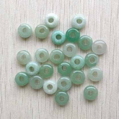 Mode gute Qualität Naturstein Mix runde Charms großes Loch Charms Perlen 10mm für Schmuckherstellung 50 Stück Großhandel kostenloser Versand