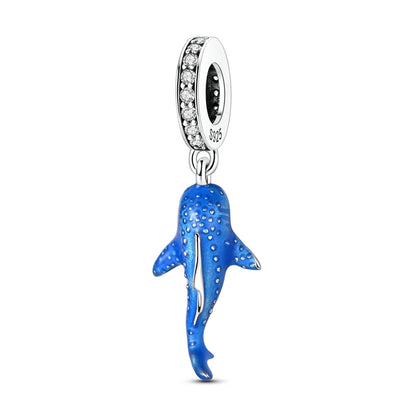 Beliebter Charm-Anhänger aus 925er-Sterlingsilber mit Delfin, sicherer Kette, Muschel und Qualle, passend für Armbänder, exquisites Strandparty-Geschenk