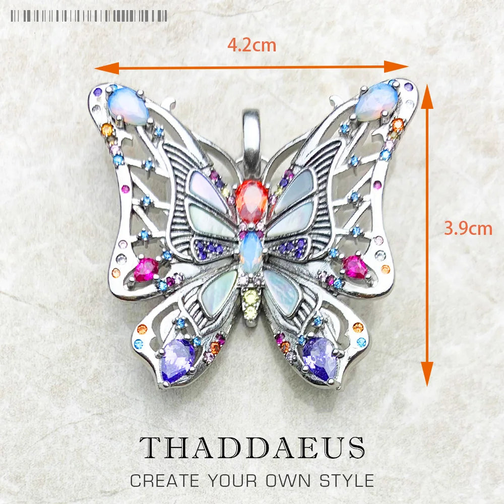 Amulett Magische Glück Symbol Baum Blume Karma Whell Sonne Vogel Schmetterling Anhänger Schmuck 925 Sterling Silber Geschenk Für Frauen Männer
