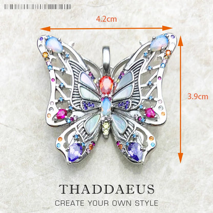 Amulett Magische Glück Symbol Baum Blume Karma Whell Sonne Vogel Schmetterling Anhänger Schmuck 925 Sterling Silber Geschenk Für Frauen Männer