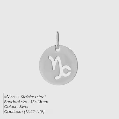 eManco Edelstahl-Skelett mit 12 Sternzeichen, Charm, DIY, Damenmode, Halskette, Schmuck, Zubehör, Herstellung, 48 Stunden Versand