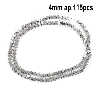 Großhandel AAA Rhodium Hämatit Perlen Charms Herz Stern Rohr Facettierte Runde Unregelmäßige Geometrische Form Perlen Für Schmuck Machen