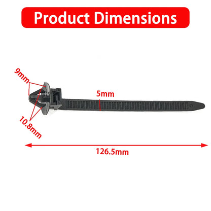 PINMOAP Kabelbinder für Kfz-Druckkabelbinder, schwarze Nylon-Kabelbinder, selbstsichernde Mehrzweck-Kabelbinder zum Bündeln von Innenrädern