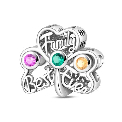 Glücksbringer aus 925er-Sterlingsilber mit vierblättrigem Kleeblatt, Hufeisenkrabbe, Marienkäfer-Zahlen-Charm, passend für DIY-Armbänder, Halsketten, Gesundheit, Glücksgeschenke