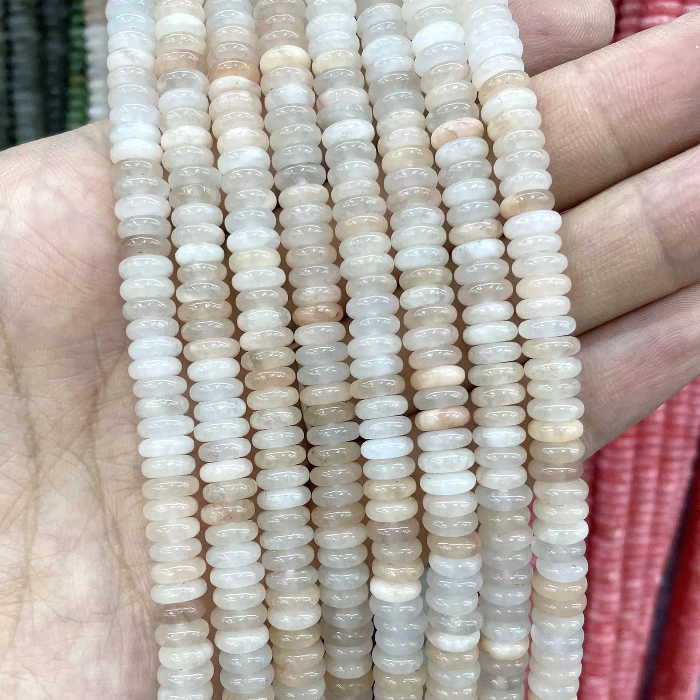 Naturstein Rondelle 2X6mm Türkise Quarz Jaspis Achate Flache Runde Spacer Perlen für Schmuckherstellung DIY Armband Zubehör