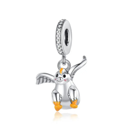Tier-Serie, 925er-Sterlingsilber, Giraffe, Kamel, Gans, Orang-Utan, Affe, Siegel-Charm, passend für DIY-Armbänder, Halsketten, edler Schmuck, Geschenke