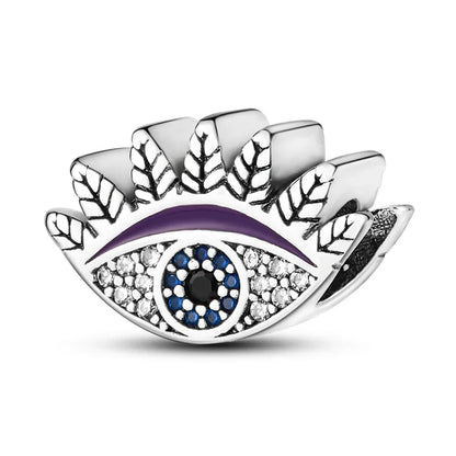 Heißer Verkauf 925 Silber Farbe Evil Eye Charm Dämon Auge Perle Für Original Armband & Armreif DIY Machen Mode Schmuck geschenk